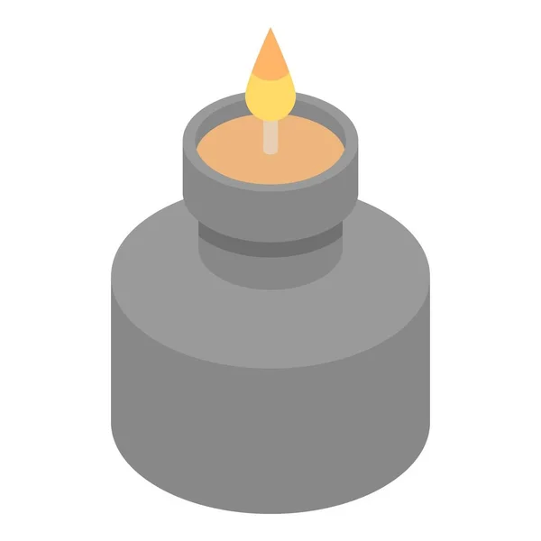 램프 실험실 화재 아이콘, 등각 투영 스타일 — 스톡 벡터