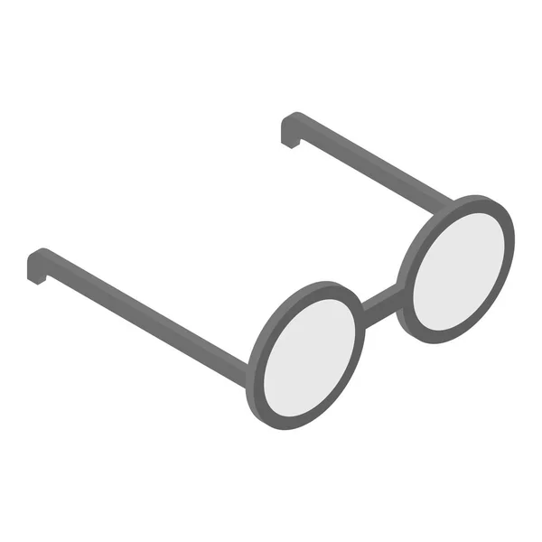 Ícone de óculos redondos, estilo isométrico — Vetor de Stock