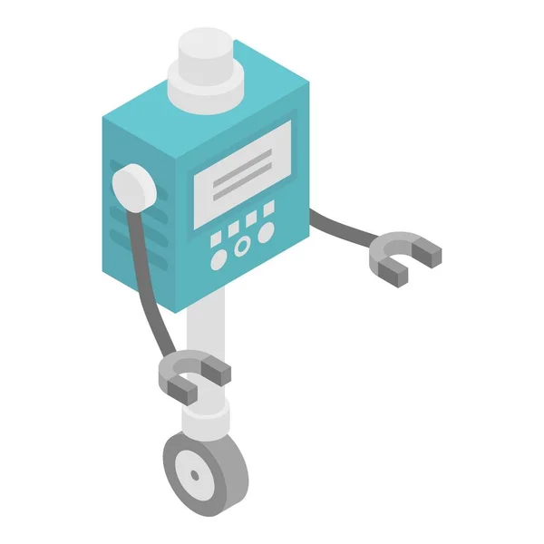 Robot icono de una rueda, estilo isométrico — Vector de stock