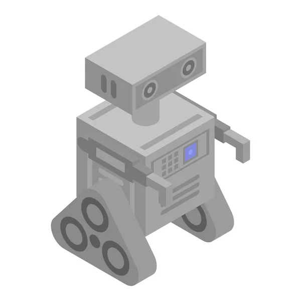 Icono del robot del miedo, estilo isométrico — Archivo Imágenes Vectoriales
