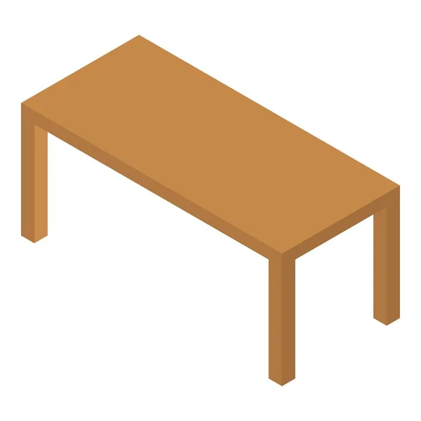 Icono de mesa de madera, estilo isométrico — Archivo Imágenes Vectoriales