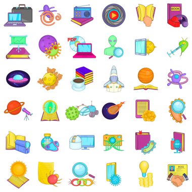 Araştırma Icons set, karikatür tarzı