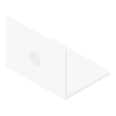 İnce dizüstü bilgisayar simgesi, biyometrik stil