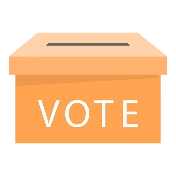 投票箱のアイコンフラットスタイル — ストックベクタ