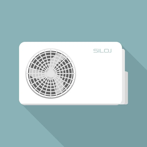 Fan Wall Conditioner Ikone, flacher Stil — Stockvektor