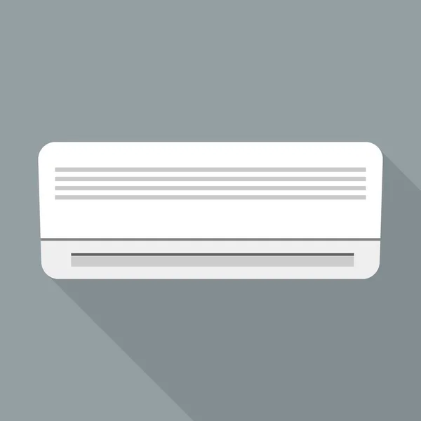 Hotel air conditioner icon, flat style — Stock Vector