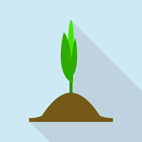 Kukorica növény ikonja, lapos Style — Stock Vector