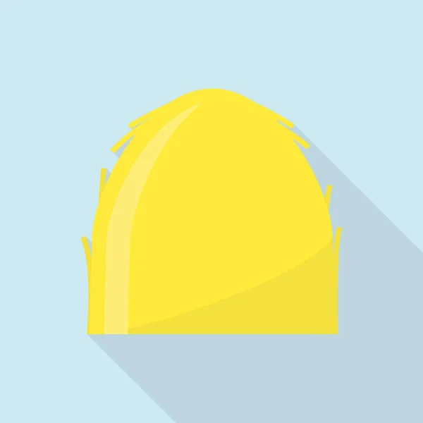 Bale of hay icon, flat style — 스톡 벡터