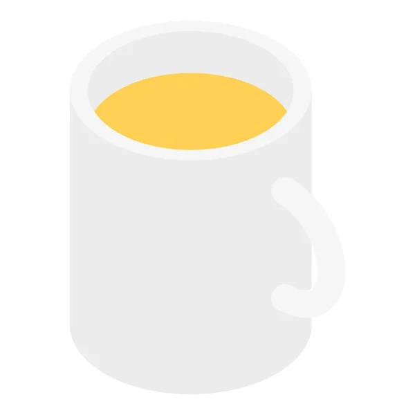 Icona tazza di tè, stile isometrico — Vettoriale Stock