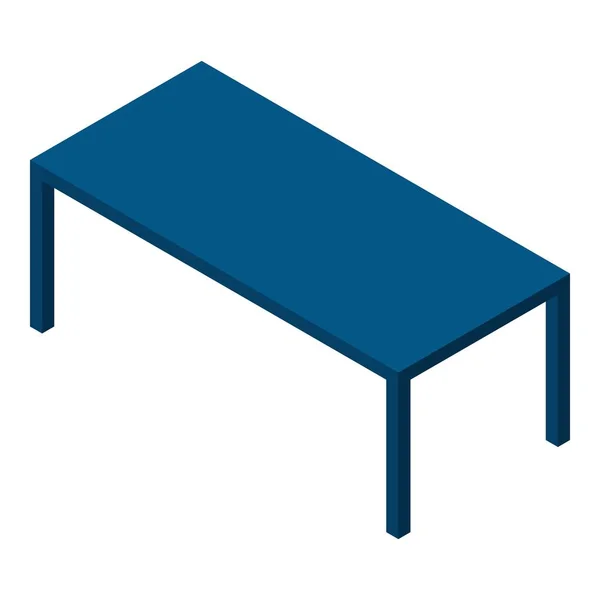 Blue table icon, isometric style — 스톡 벡터