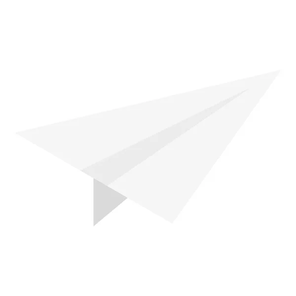 Icône avion en papier, style isométrique — Image vectorielle