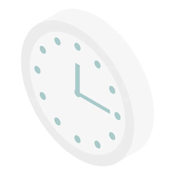Wall clock icon, isometric style — Stock Vector