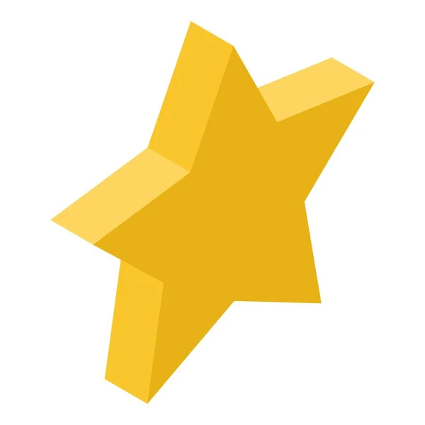 Gold Star Icon, isometrisk stil — Stock vektor