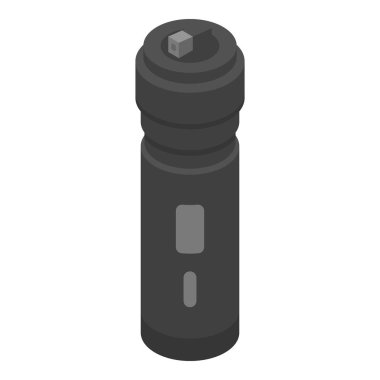 Siyah bisiklet şişesi simgesi, İzometrik stil