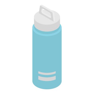 Turkuaz spor şişe simgesi, isometrik tarzı