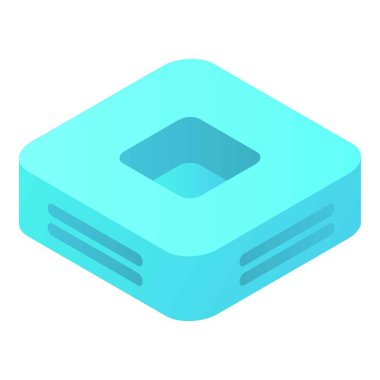 Wifi router simgesi, izometrik biçim