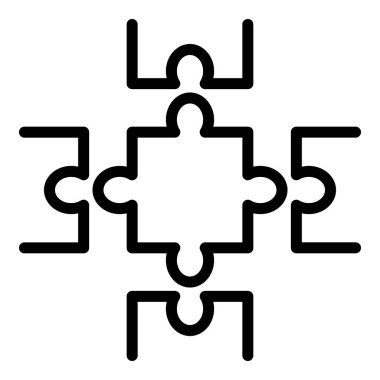 Tam bulmaca simgesi, anahat stili