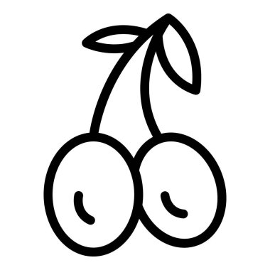 İki zeytin simgesi, anahat tarzı