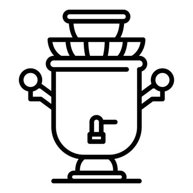 Eski samovar simgesi, anahat stili