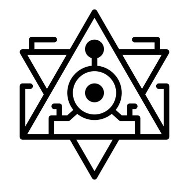 Piramit simya simgesi, anahat stili