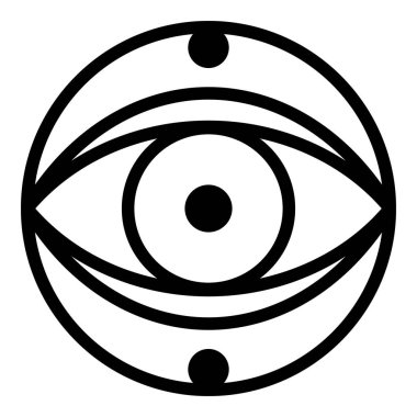 Gizem göz simgesi, anahat stili