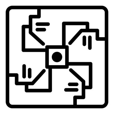 Spiral simya simgesi, anahat stili