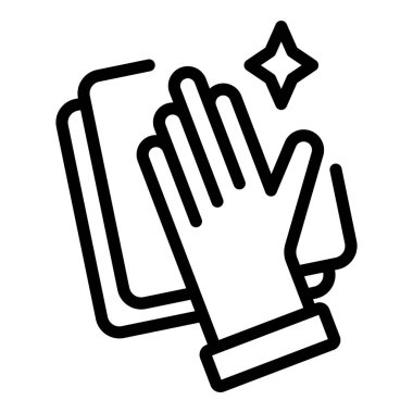 Temizleme bezi simgesi, anahat stili