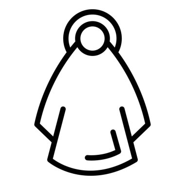 Banyo havlu simgesi, anahat stili