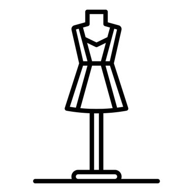 Manken simgesi, anahat tarzı kısa elbise