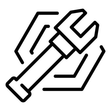 Anahtar cıvata simgesi, anahat stili