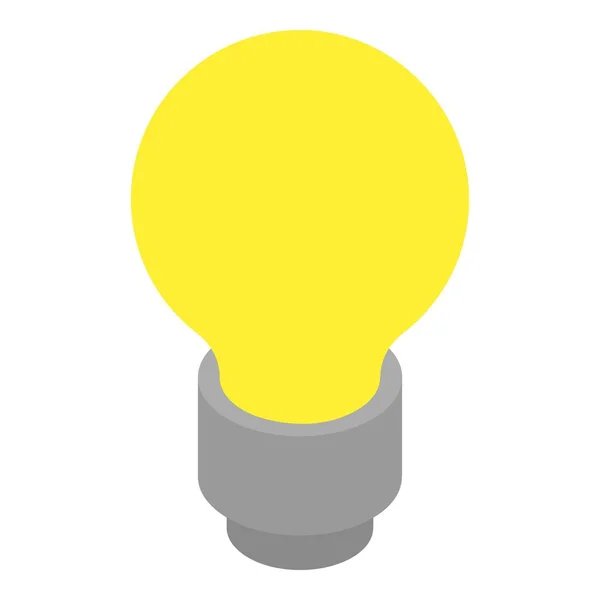 Ícone de lâmpada, estilo isométrico — Vetor de Stock