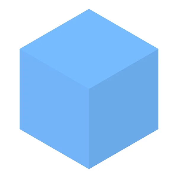 Icono de cubo azul, estilo isométrico — Archivo Imágenes Vectoriales
