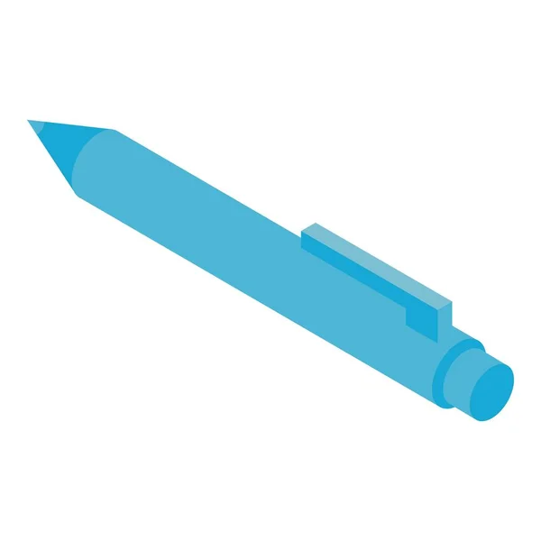 Icona penna blu, stile isometrico — Vettoriale Stock