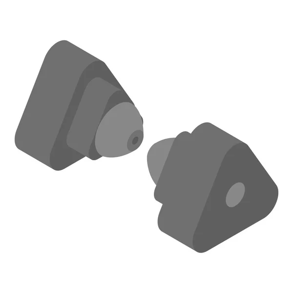 Dreieckige Kopfhörer-Ikone, isometrischer Stil — Stockvektor