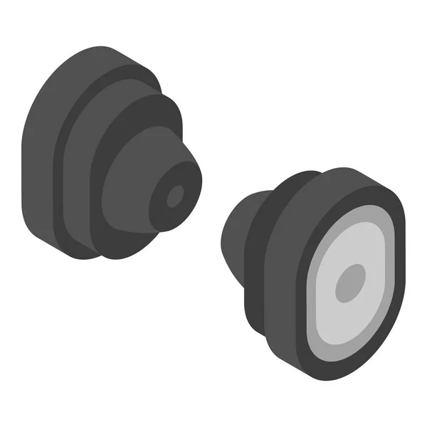 Cuffie ovali wireless icona, stile isometrico — Vettoriale Stock