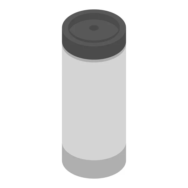 Plastic thermos icon, isometric style — Stock Vector