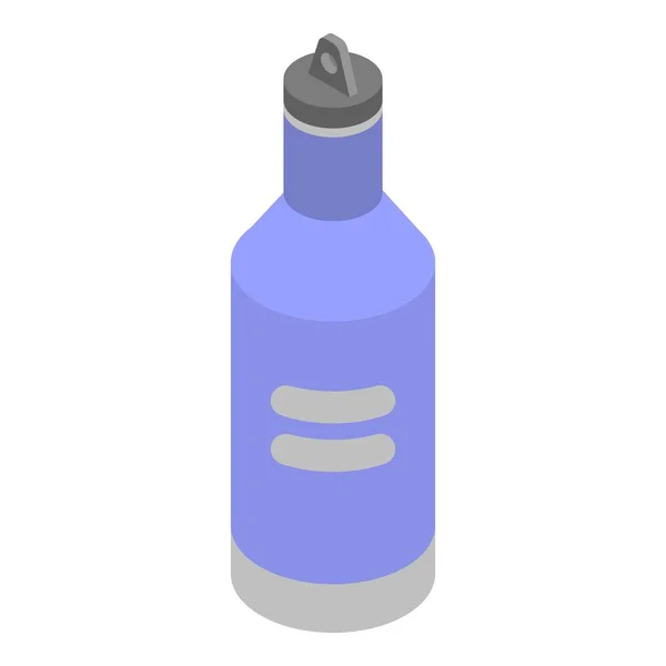 Blue sports thermos icon, isometric style — Stock Vector