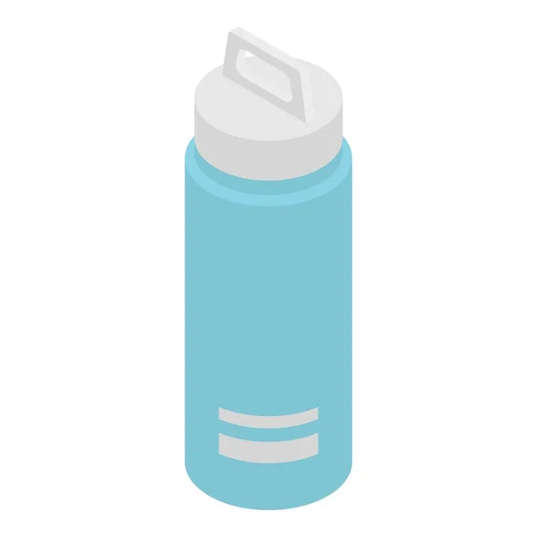 Icône bouteille sport turquoise, style isométrique — Image vectorielle