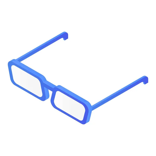 青い眼鏡のアイコン、アイソメスタイル — ストックベクタ
