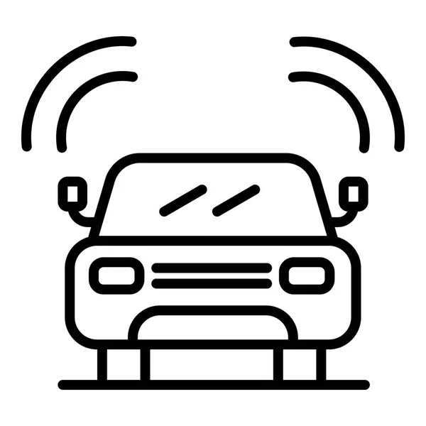 Icono de la máquina de vista frontal, estilo de esquema — Archivo Imágenes Vectoriales