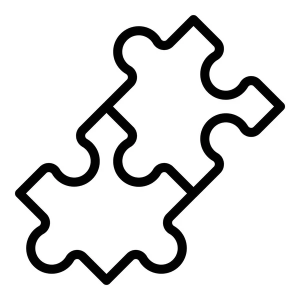 Icono de rompecabezas gráfico, estilo de esquema — Vector de stock