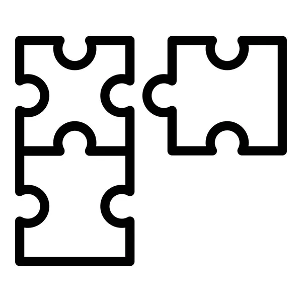 Puzzle-Entwicklungsikone, Umrissstil — Stockvektor