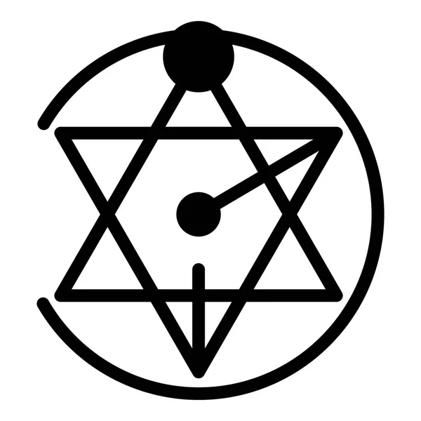 Alchemy astrologie pictogram, stijl van de omtrek — Stockvector