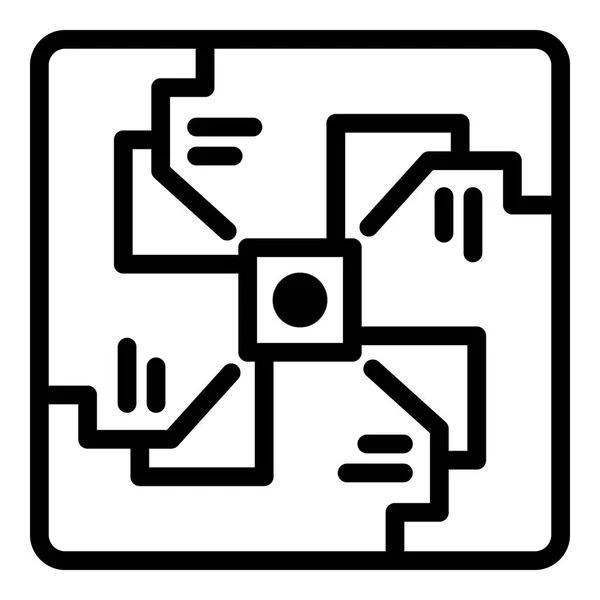 Spiral alkemi ikon, kontur stil — Stock vektor