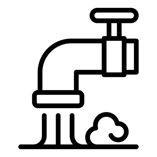 Water tap icon, outline style — Stock Vector