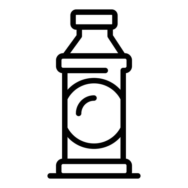 Icône de bouteille de nettoyage, style contour — Image vectorielle