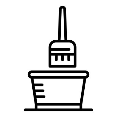 Saç araçları boyama simgesi, anahat stili