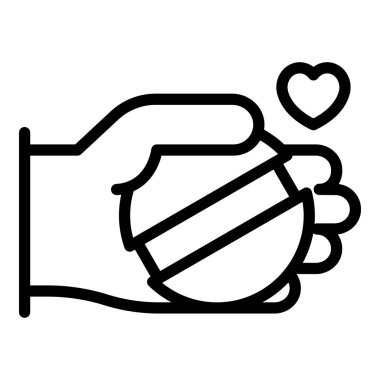 El hap simgesi, anahat tarzı tutar