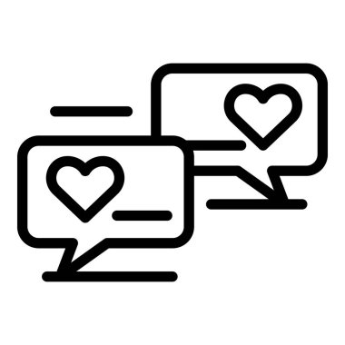 İstemci sohbet kabarcıkları simgesi, anahat stili