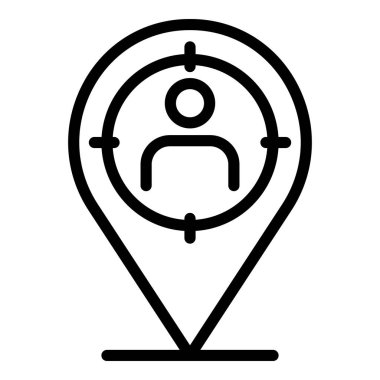 Coğrafi etiket simgesinde hedef, anahat stili